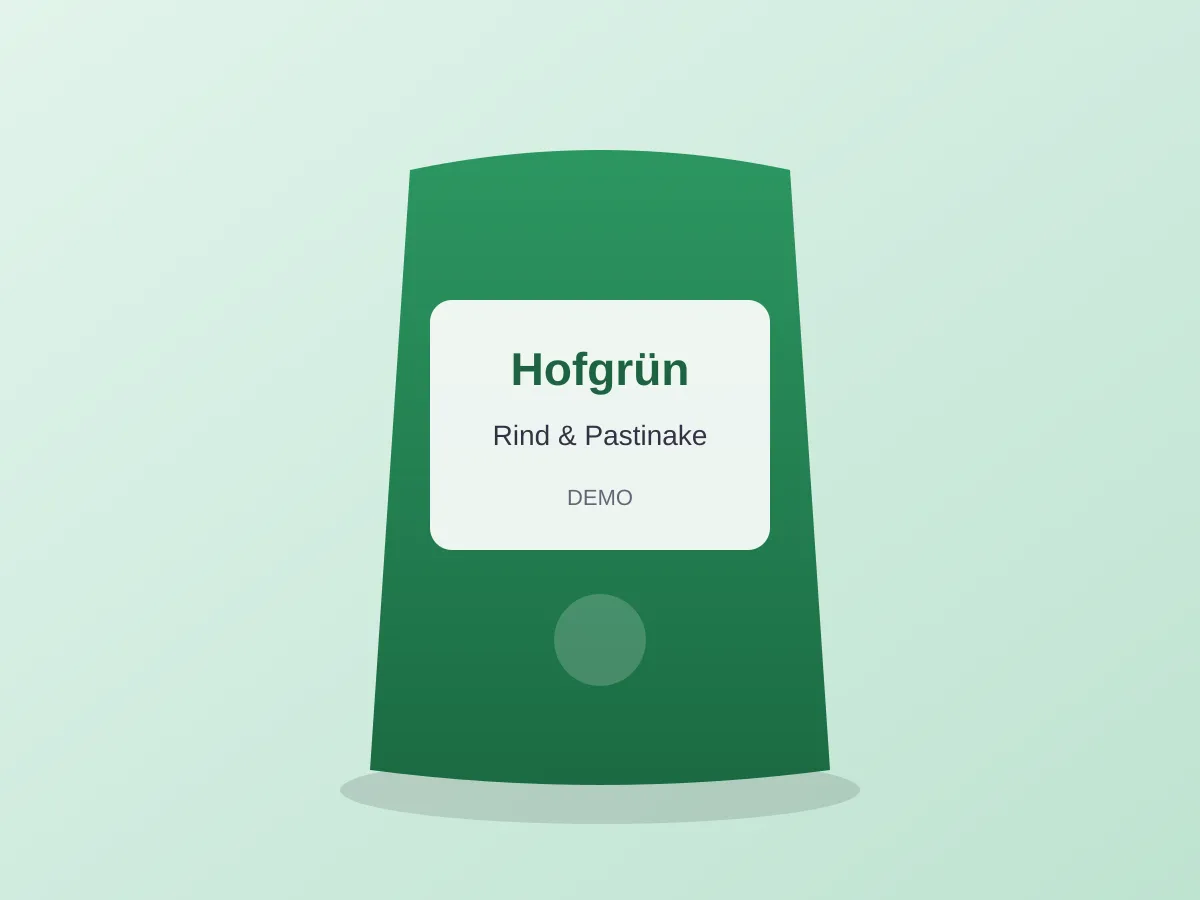 Verpackung von Hofgrün Rind & Pastinake